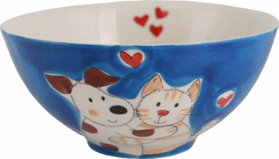 Produktbild von Mila Keramik-Schale Cat & Dog Love | ca. 600 ml
