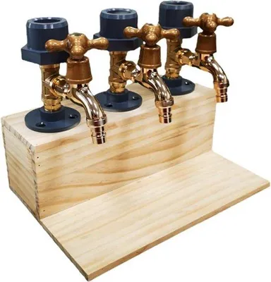 Produktbild von Holz Whisky Spender 3fach für Bar und Dinner