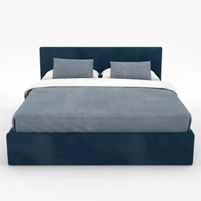 Produktbild von Muralo POLSTERBETT für Schlafzimmer Polsterbett mit Bettkasten Bett mit Polsterkopfteil Doppelbett 140x200 Bett mit Stauraum Dunkelblau