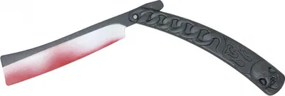 Produktbild von Blutiges Halloween Rasiermesser als Spielzeugwaffe & Kostümzubehör 30cm