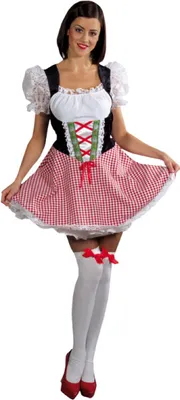 Produktbild von M210124-L schwarz-rot Damen Trachtenkleid kleid Gr.L
