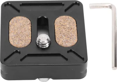 Image de Plaque de fixation rapide de l'appareil photo avec vis 1/4", maintien sûr en alliage d'aluminium pour les appareils photo DSLR sans miroir
