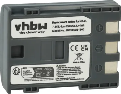 Produktbild von vhbw Akku kompatibel mit Canon Legria MVX45i Videokamera Camcorder (600 mAh, 7,2 V, Li-Ion)