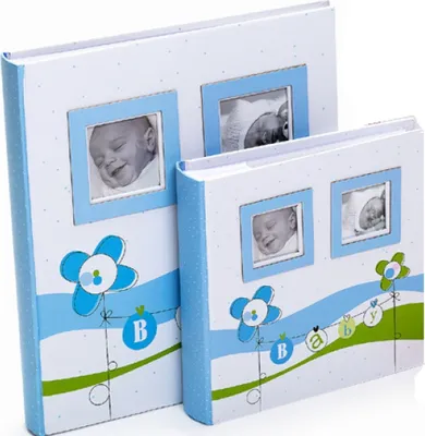 Produktbild von Kinder Fotoalbum für Fotoecken LUCKY BABY 29x32/60 Blau