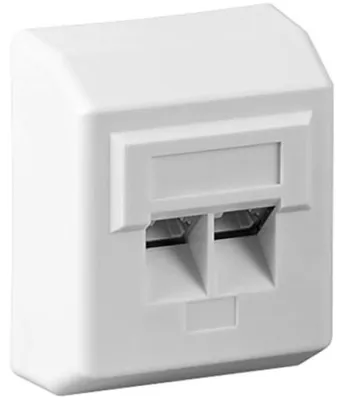 Produktbild von Anschlussdose Cat. 5e RJ45 Buchse Komplettschirmung Aufputz Unterputz 80x80x42mm
