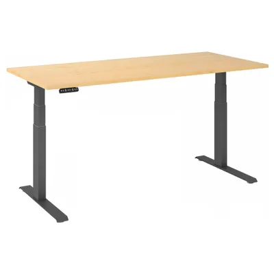Produktbild von Sitz-Steh-Schreibtisch XDBK19, 1800 x 800 x 640-1290 mm, Ahorn/graphit