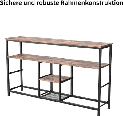 Obrázok produktu pre Fortuna Lai TV stolík 137 cm - vzhľad tigrieho dreva s čiernymi textilnými zásuvkami, moderný TV stolík do obývačky