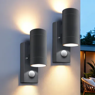 Productafbeelding van Buitenwandlamp met Bewegingssensor, GU10 Up & Down Buitenverlichting
