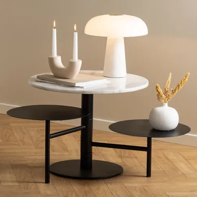 Produktbild von Smuk Couchtisch Set Nala Schwarz - Marmor Weiß
