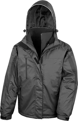 Produktbild von Result R400M | Herren 3 in 1 Softshell Journey Jacke - Farbe: Black/Black - Größe: L