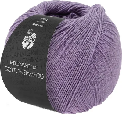 Produktbild von Lana Grossa - Meilenweit 100g Baumwolle Bamboo 0037 fliederlila