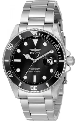Produktbild von Invicta Pro Diver 33272 Damenuhr - Quarzwerk - Edelstahl mit schwarzem Zifferblatt - 38 mm