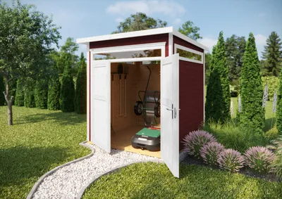 Produktbild von Gartenhaus Limmen 265 21 mm Wandstärke mit Doppeltür - B x T x H - 220.00 x 161.00 x 234.00 - Schwedenrot