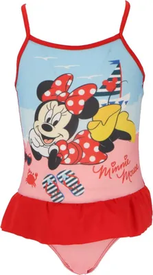 Produktbild von Minnie Mouse Badeanzug Schwimmanzug Badebekleidung Schwimmkleidung für Kinder Rot 3/4 Jahre