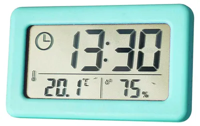 Produktbild von Digitaler Wecker mit Thermometer und Hygrometer, LED-Anzeige für elektronische Luftfeuchtigkeit im Innenbereich