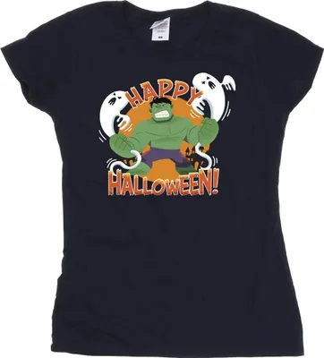 Produktbild von Marvel - "Happy Halloween" T-Shirt für Damen BI30059 (XL) (Marineblau)