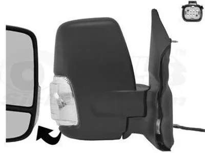 Immagine prodotto di VAN WEZEL 1991802 Specchietto esterno Specchietto laterale destro per FORD Transit Mk7 Furgone (V363, FCD, FDD) Convesso
