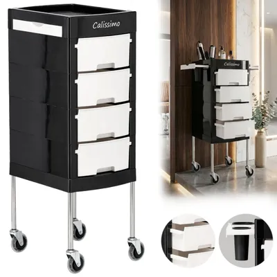 Productafbeelding van Kappersassistent trolley T0165-1, verrijdbare ladekast voor haarkleuring, kapsalon en schoonheidssalon