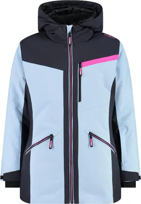 Produktbild von CMP Mädchen Skijacke aus Twill long Jacket mit Kapuze 34W4855 skylight : 152 : skylight Farbe: skylight Größe: 152