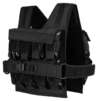 Obrázek produktu pro Zátěžová vesta, nastavitelná, 20 kg, černá
