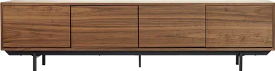 Produktbild von Miliboo - Vintage-TV-Möbel Walnuss und Metall B200 cm MANNY