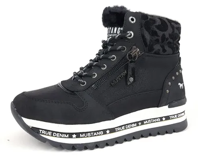 Immagine prodotto di Mustang: Scarpe da donna, stivali, scarpe stringate, stivali con lacci, colore nero, per il tempo libero