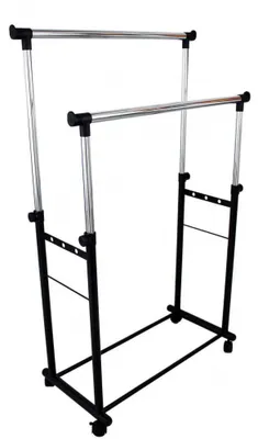 Immagine prodotto di Stand Appendiabiti 85x44x90/160 cm in Acciaio Nero