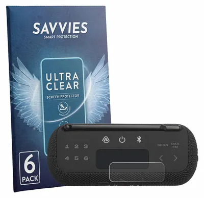Produktbild von 6x Für JBL Tuner 3 Schutzfolie Savvies Displayschutz Display Schutz Folie Klar Transparent