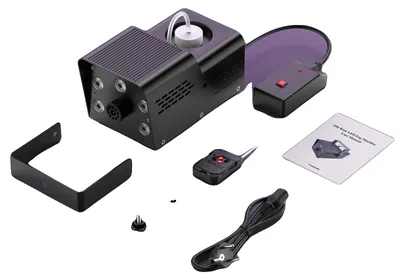 Produktbild von Rauchmaschine, RGB-LED-Lichter, Fernbedienung, Schwarz, EU-Stecker