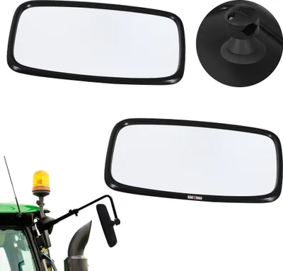 Immagine prodotto di KOTARBAU® Specchio per trattore con supporto universale 15,5 x 28,5 cm PVC 2 pezzi specchio esterno trattore specchio unico macchine agricole agricoltura