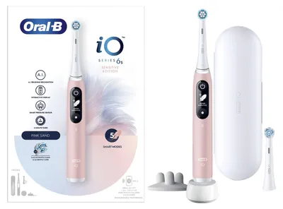 Produktbild von Oral-B iO 6S - Erwachsener - Vibrierende Zahnbürste - Tägliche Pflege - Tiefenreinigung - Zahnfleischpflege - Sensibel - für weiße Zähne - Pink - Weiß - 2 min - Pink - Weiß (427384)