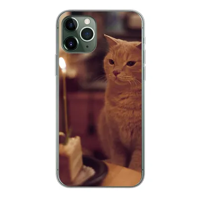 Produktbild von MuchoWow® Handyhülle Schutzhülle Hülle für iPhone 11 Pro Katze - Geburtstag - Kerze Silikon Softcase Handy Hülle - Handy