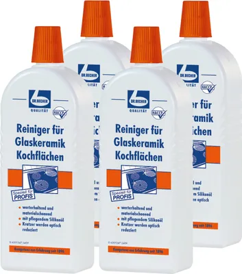 Produktbild von 4x Dr. Becher Reiniger für Glaskeramik Kochflächen / 500ml