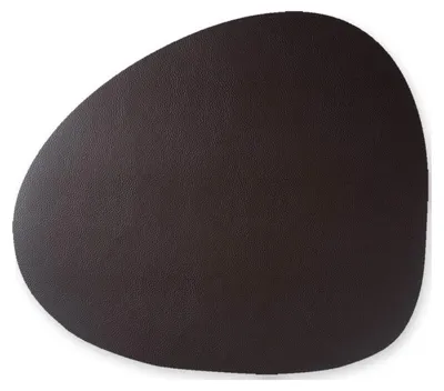 Produktbild von Skinnatur Tischset Pebble 46x40 cm – recyceltes Leder – Coffee Bean