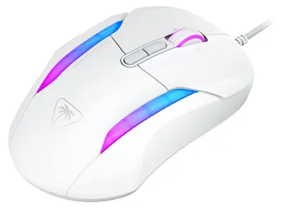 Produktbild von Turtle Beach Kone II – Ergonomische RGB-Gaming-Maus, 26K DPI Optischer Sensor, optische Schalter mit 100 Mio. Klick-Lebensdauer, 23 programmierbare Funktionen, 4D-Scroll-Rad, Weiß, Rechts, Optisch, USB Typ-A, 26000 DPI, Weiß