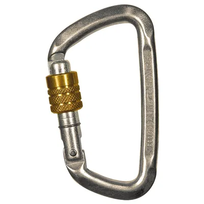 Zdjęcie produktu dla Climbing Technology D-shape Steel Sg Karabinerhaken Golden, Silber Golden, Silber One Size