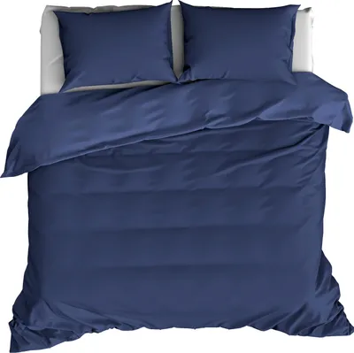 Produktbild von De Witte Lietaer Bettbezug, Olivia Blue Indigo - 200 x 200/220 + 2x 60 x 70 cm - Baumwollsatin