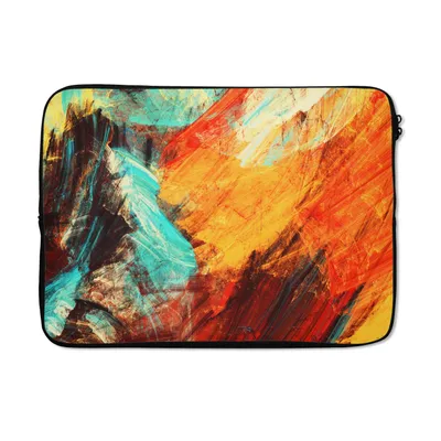 Produktbild von MuchoWow® Laptop Hülle 14 ZollGemälde - Abstrakt - Öl Laptoptasche - Laptoptasche - Stoßsicher - Schutzhaube