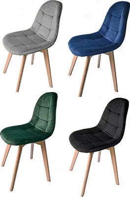 Produktbild von Ekspand | 4x Skandinavischer Stuhl DSW - Samt - Modernes Design - Bequeme Ergonomie - Stilvoller Look