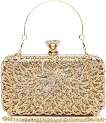 Obrázok produktu pre Miss Lulu spojka Bag Dámske večerné kabelky zlaté korálky Hardshell