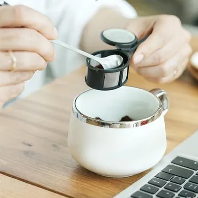 Produktbild von Kaffeefilterlöffel und Teesieb | Wiederverwendbarer multifunktionaler Feinsieb-Filter für den Haushalt