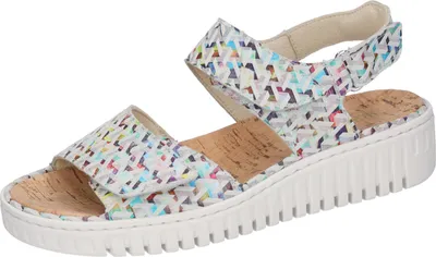 Produktbild von Waldläufer 955001 152 299 Damen Sandale Willow Weiss - Multicolor, Weiss, Gr. 71/2