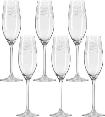 Produktbild von Famanu Champagnergläser Set von 6 - Spülmaschinenfest - Elegantes Design - 200 ml