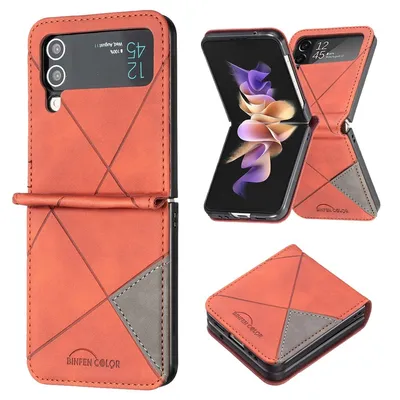 Immagine prodotto di Custodia König Design compatibile con Samsung Galaxy Z Flip4 5G, realizzata in plastica morbida, color marrone