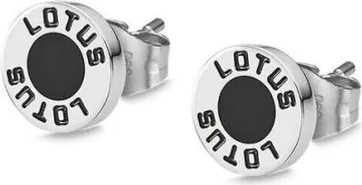 Produktbild von Lotus Style Herren Ohrstecker silber schwarz Edelstahl Ohrringe LS2164-4/3