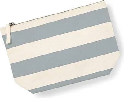 Produktbild von Westford Mill W684 | Kulturbeutel Nautical Accessory Bag, 19 x 18 x 9 cm - Farbe: Natural/Grey - Größe: 19 x 18 x 9 cm