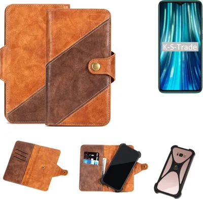 Produktbild von K-S-Trade Handyhülle Schutzhülle Bookstyle Case Wallet-Case kompatibel mit Xiaomi Redmi Note 8 Pro Cover Klapphülle Kantenschutz Smartphone