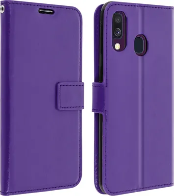 Zdjęcie produktu dla Avizar, etui typu klapka z funkcją podstawki do telefonu Samsung Galaxy A40, kolor fioletowy