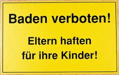 Produktbild von Warnschild - Baden verboten - 308653 - Gr. ca. 40 x 25 cm