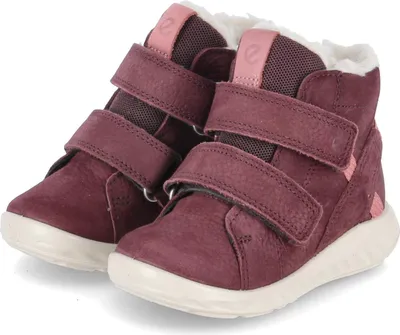 Immagine prodotto di Ecco stivaletti da bambina/ scarpe con velcro/ stivali invernali SP.1 LITE INFANT camoscio rosso scuro impermeabile misura: 26